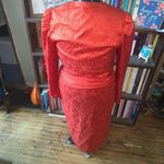 Saylor Farrow V-neck night out long sleeve Flame midi dress Photo 3