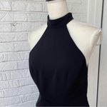 C/meo collective Adept Women's Black High Neck Backless Ruched Midi Dress Size M Size M Photo 2