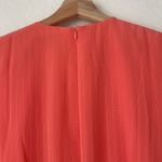 NBD Arijana Coral Orange Front Keyhole Long Sleeve Mini Dress Photo 9