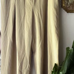 River Island pleated wide leg pants tan Women's SIZE 22 business casual chic Photo 0