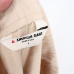 American Giant Women's French Terry Side Slit Shorts Beige Size L Made In USA Tan Size L Photo 3