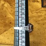 Natural Red Sapphire Yellow Zircon Halo Ring Size 6 Gold Photo 6