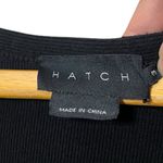 HATCH Button Front Ribbed Maxi Dress Women’s Size Medium Black Long Sleeve Photo 8