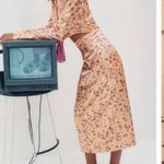 ZARA  satin effect floral long sleeve crop top M Photo 5