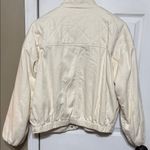 Democracy  Women's Cream Quilted Bomber Jacket Photo 2