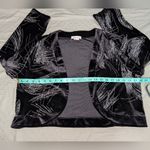 Vintage Notions Evening Velvet Bolero Women's Large Black/Silver Silver Photo 3