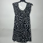 AB Studio  Women's Dress Size M Black White Polka Dot Stretch Scoop Neck Photo 1