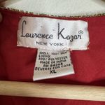 Laurence Kazar Vintage  Jacket Womens XL Red Silk Beaded Sequin Evening 90s Photo 3