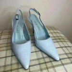 Coup D'etat leather classy‎ Blue Crocodile Women's Heels/Sandals Size 6 Photo 1