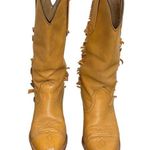 Frye 1971 Vintage  Leather Heeled fringe Cowboy Western
Boots size… Photo 0