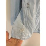 Adidas Light Blue Full Front Zip Windbreaker Golf Athletic Zipped Pockets sz. L Photo 4