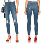 Mother Denim The Vamp Fray Skinny Jeans in Crazy Like a Fox Women's size 28 Blue Photo 1