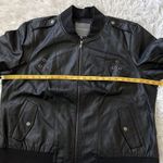 Kate & Mallory Long Sleeve black Faux Leather Bomber Jacket size 1X Photo 4