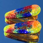 New 2 Pc Rainbow Hair Clips Multiple Photo 2