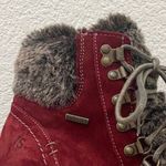 JOSEF SIEBEL Sandra 67 Burgundy Faux Fur Trim Suede Leather Ankle Boot Size 9 Photo 13