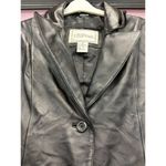 Modern Essentials Leather Jacket Coat Black M Mid Length Size M Photo 2