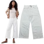Banana Republic High Rise Wide Leg Crop Jeans White Size 0P 25P Petite Photo 1