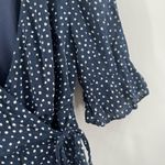 Princess Polly  Wrap Dress Size 4 Navy Dots Evas Garden Spotted Wedding Event Photo 10