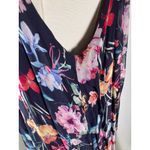 Bellambra Maxi Dress Navy Blue Floral Halter Neck Sleeveless Italy Size S Silk Photo 6
