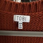 Tobi Womens Rust Orange Knit V Neck Button-Up Long Sleeve Thick Knit Cardigan S Photo 5