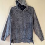 Danskin  Sz S Oversized Blue Washed Armor Hoodie Pullover Fleece Photo 10
