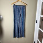 MOSSIMO Stretch Batik Print Striped Wide Leg Pants Trousers Size XS Blue Photo 4