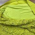 ZARA NWT  Yellow Guipure Lace Dress Keyhole Back Rope Lace Size S Photo 13