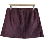 BLANK NYC Leather Suede Burgundy Red Mini Skirt Side Slit Size 31 Photo 2