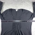 Garnet Hill  Maxi‎ Dress Women Large Black 3/4 Sleeve Scoop Neck Photo 2