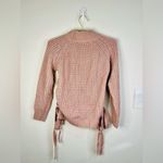 Sweet Rain Women’s Chunky Knit Sweater Side Lace-Up Details Blush Pink Medium Photo 4