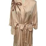 Victoria's Secret  Georgette Flounce Robe Sequin Bow Champagne M/L Photo 0