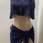Zuliana Blue Set Top/Sarongs/Cover Up Made in USA. New With Tags Size undefined Photo 0