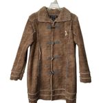 Baby Phat  Penny Lane Y2K VTG Tan Toggle Coat faux suede Sherpa Embroidered XL Photo 0