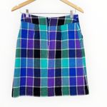 90s Harold’s Womens Purple Green Vintage Plaid Skirt bright academia Size 4 Blue Photo 1
