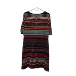 Perceptions NY Women size L Striped Sparkle Knee-Length Dress ACC-B Photo 3