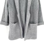 Anthropologie  Moth Angie Gray Knit Open Front Cardigan Coat Heavy Sweater Photo 4