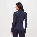 FIGS On Shift Contour Knit Jacket in Navy, Size X-Small Photo 7