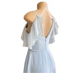 Azazie  Dakota  Sky Blue A- Line V-Neck pleated dress Custom made dress Photo 10