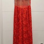 Red PatBO Crochet Maxi Dress Size 10 Photo 4