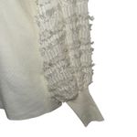 SIONI MILANO Ivory Knit Pearl Embellished Fringe Long Sleeve Sweater NWT Small‎ White Photo 4