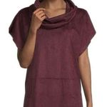 Bryn Walker  Women Porto Wine Pocket Velvet Poncho Tunic Top Sz L $150 Lagenlook Photo 0