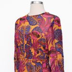 Farm Rio  |  Fruit Dream Long Sleeve Pleated Tiered Dress Photo 8