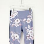 Peloton Wear it to Heart Cropped Floral Leggings S Purple Photo 4