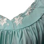 Vintage Miss Elaine Nylon Night Waltz Gown Short Sleeve Floral Trim Size 2X Size M Photo 1