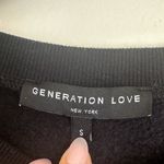 Generation Love  Tara Embellished Puff-Sleeve Sweatshirt in Black Photo 4