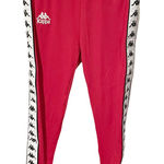 Kappa  Size Small Dark Pink Side Logo Stripe Athletic Leggings Photo 0