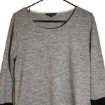 Yak & Yeti Gray Black Brown 3/4 Sleeve Tunic Sweatshirt Folksy Art to Wear Large Photo 1