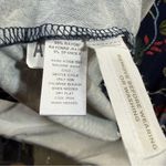 Loft  L Boho Shift Dress Stretch Casual Summer Floral Navy Artsy Cottage Festival Photo 5