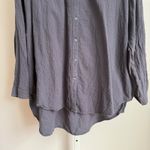 Free People  shirt women's size XS love,‎ her madly, gauze, oversized shirt, blue Photo 3