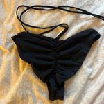 frankie's bikinis Foxy Tie Front Cheeky Bikini Bottom - Black Photo 2